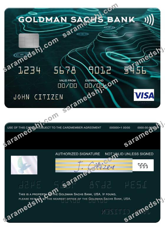 USA Goldman Sachs Bank visa card